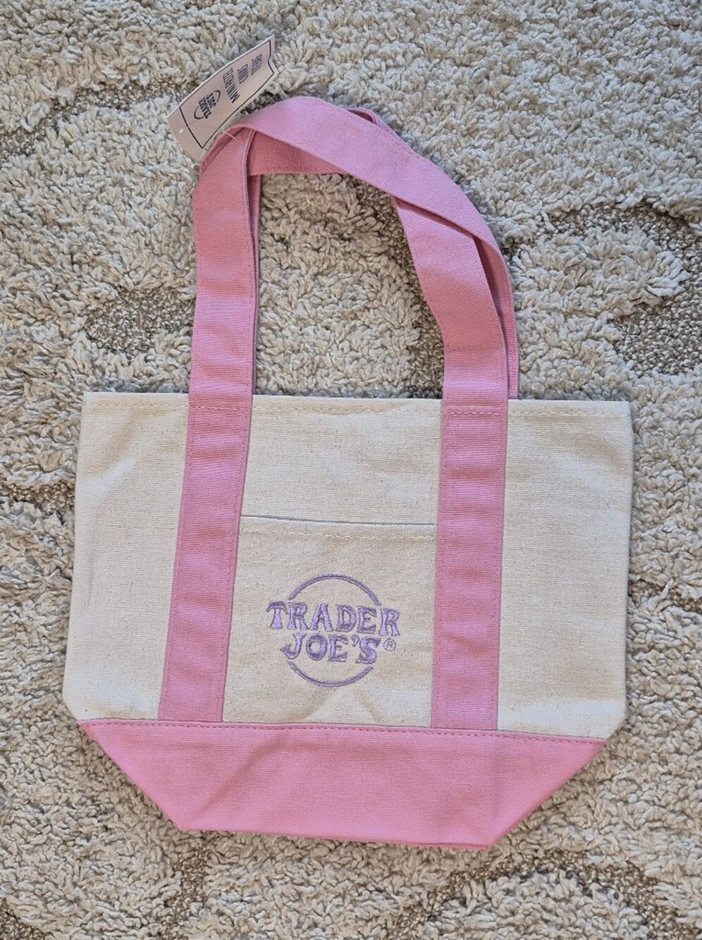 Viral Trader Joes Mini Pastel Totes PINK - Picture 3 of 6